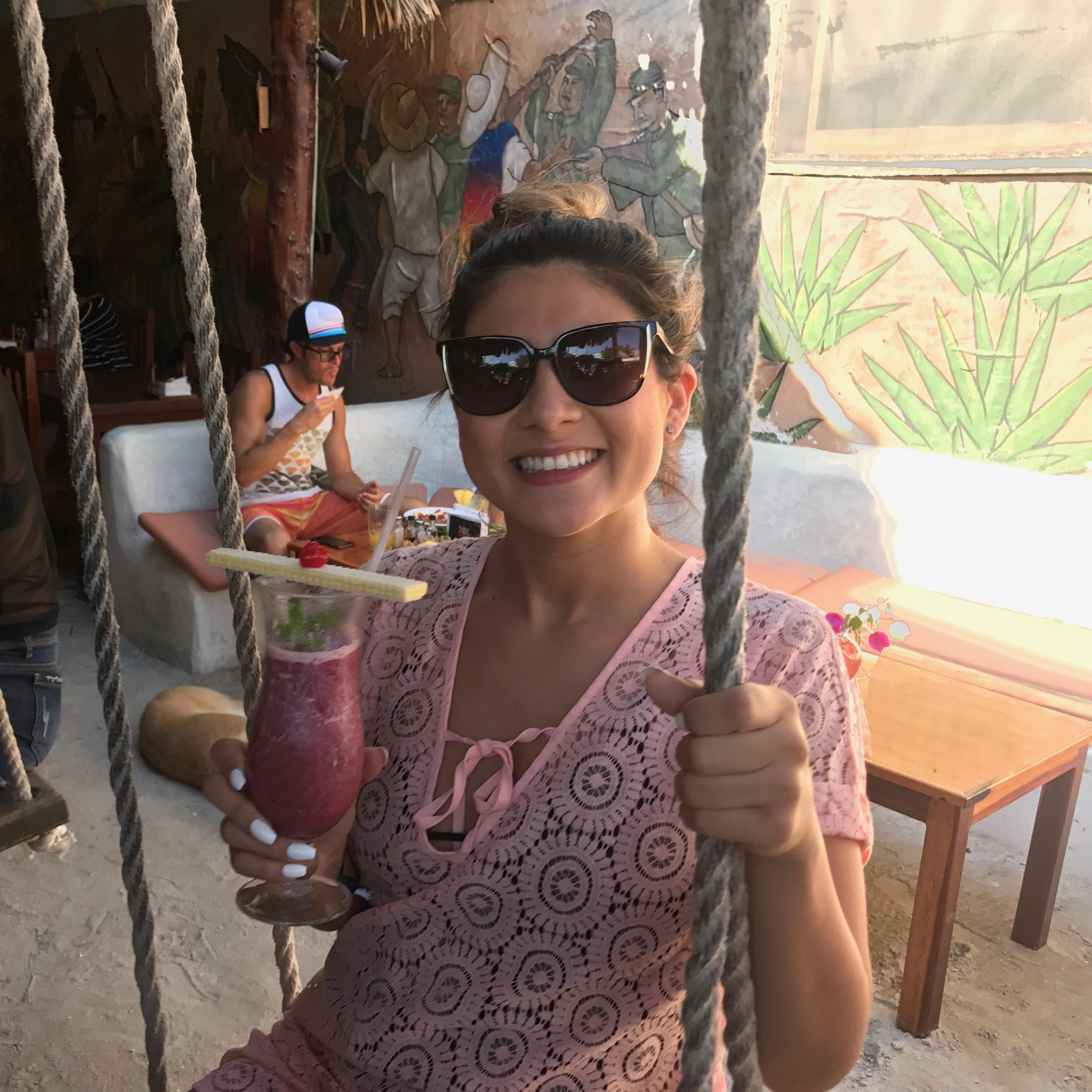 Cheers to swinging and drinking! Holbox 2017