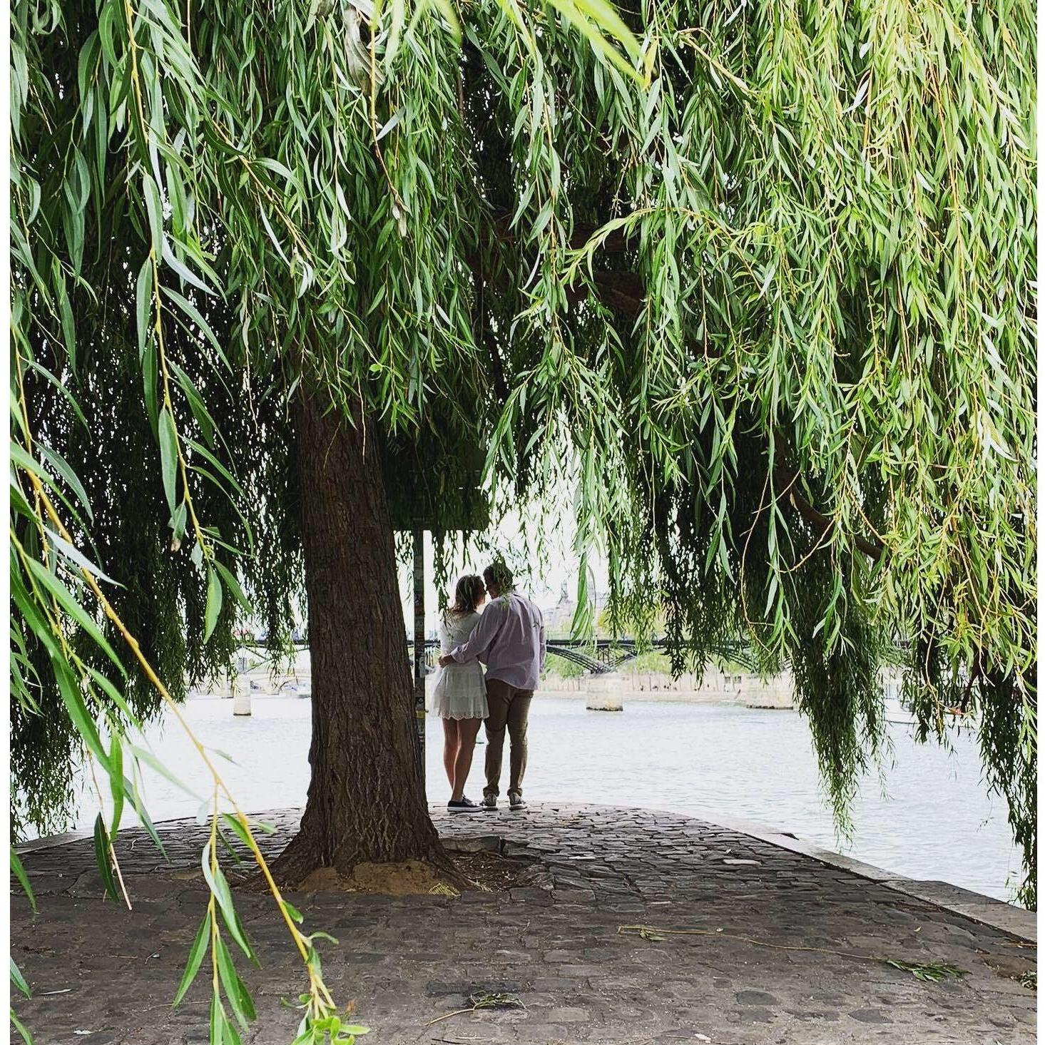 Devin surpassed all expectations with the proposal! This moment here was right before he proposed. We were reminiscing about our trip while looking out onto the Seine River in Paris!