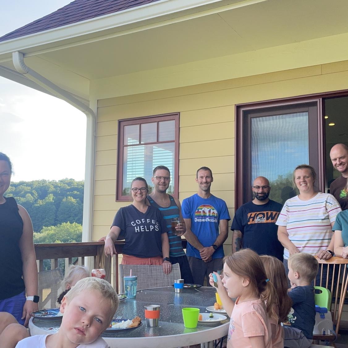Christina and Vicki are half in the picture! 
Weekend away with Vicki’s college roommates. 8 adults, 8 kids 1 house.
