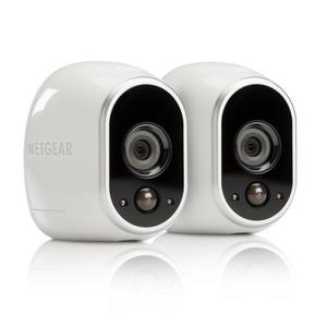 Arlo Security System by NETGEAR - 2 Wire-Free HD Cameras, Indoor/Outdoor, Night Vision (VMS3230C) with Extra Outdoor Mount (VMA1000) - New Version, Works with Alexa