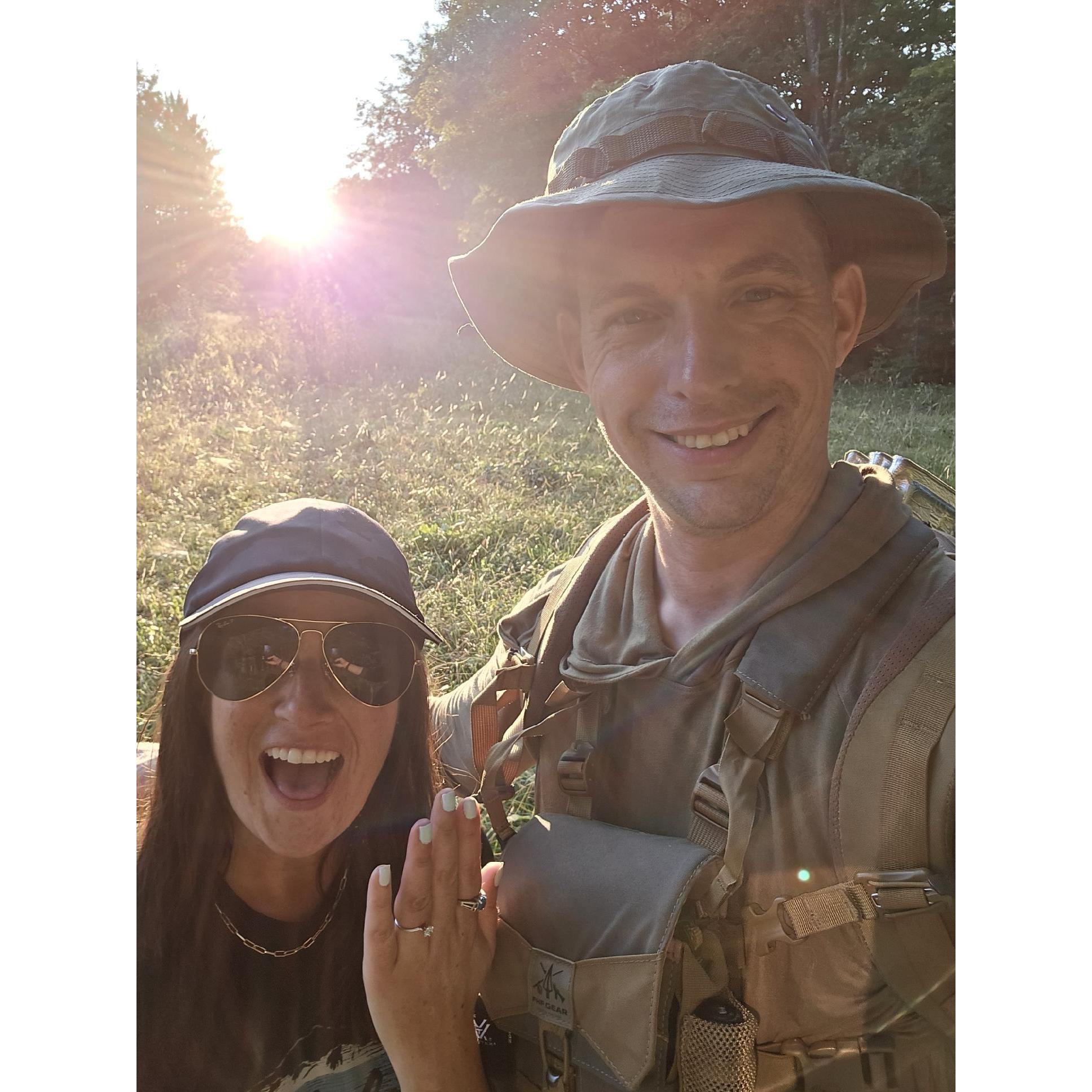 Golden Hour w/ the Rock on our hike