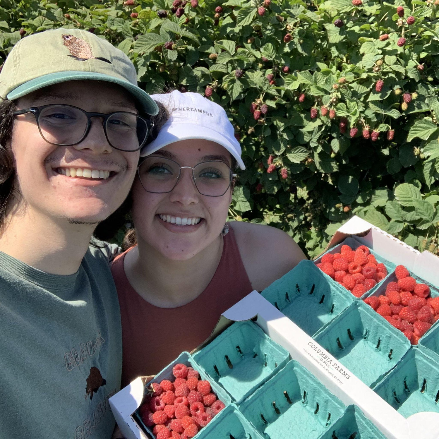 Celebrating Aidan's birthday with berry picking. June 2023