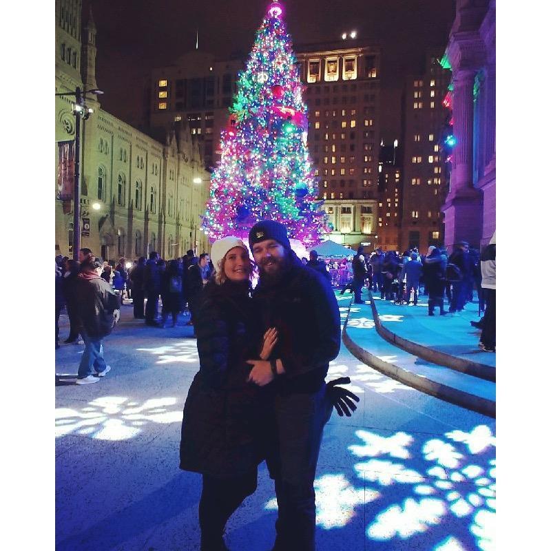 The Christmas tree in Dilworth Park in Philly.
