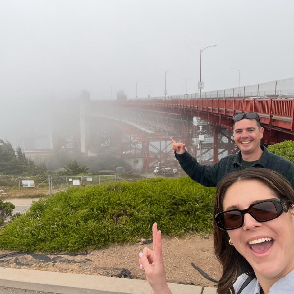 First time walking Golden Gate Bridge together.. the weather was picture perfect!