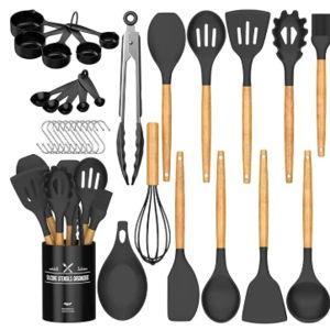 Kitchen Cooking Utensils Set (Black)
