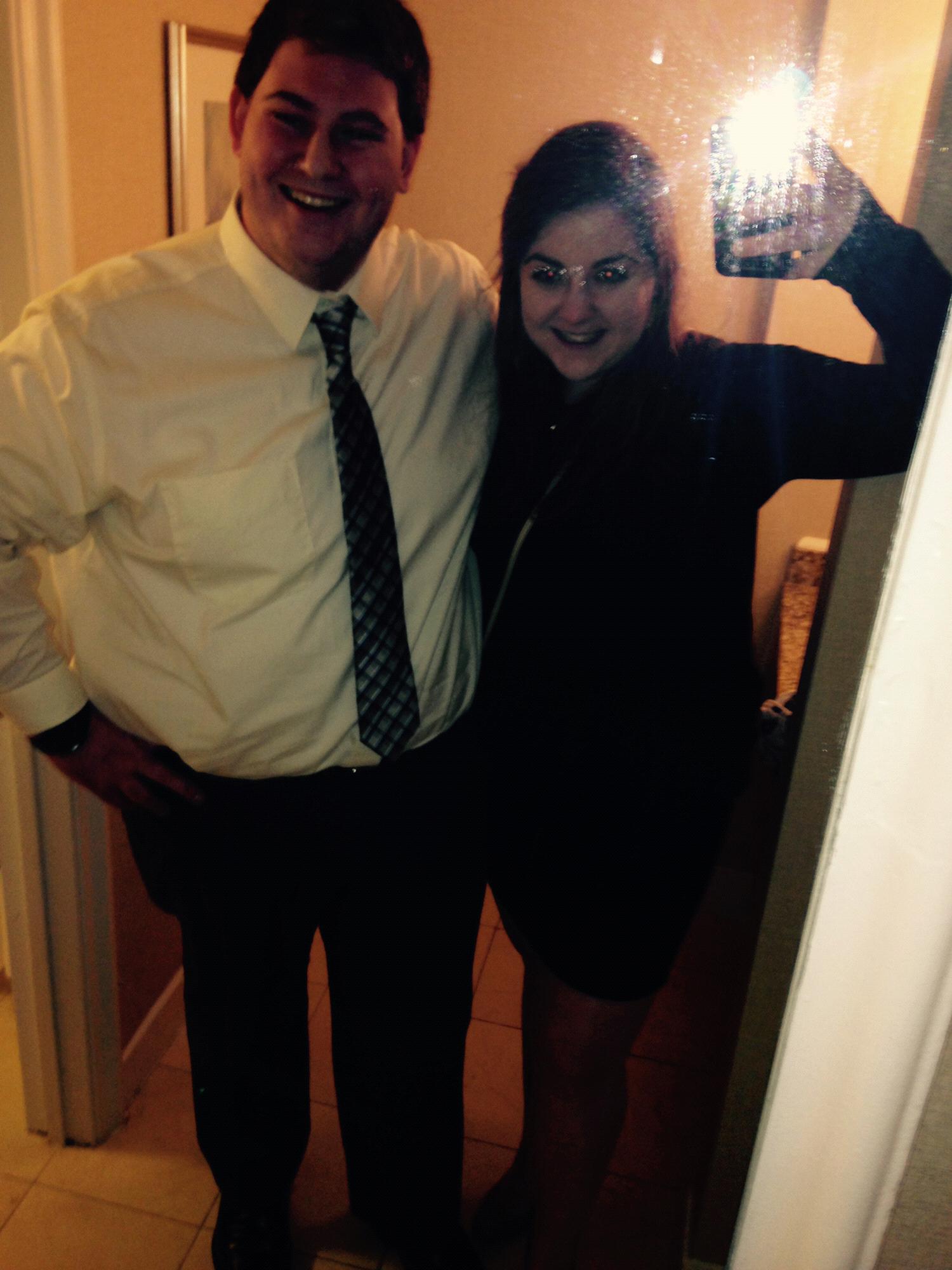 This is one of the first pictures we took together as an actual couple! At a work event.