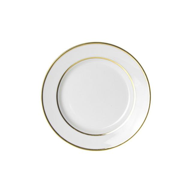 Gold Double Line 6" Bread and Butter Plate