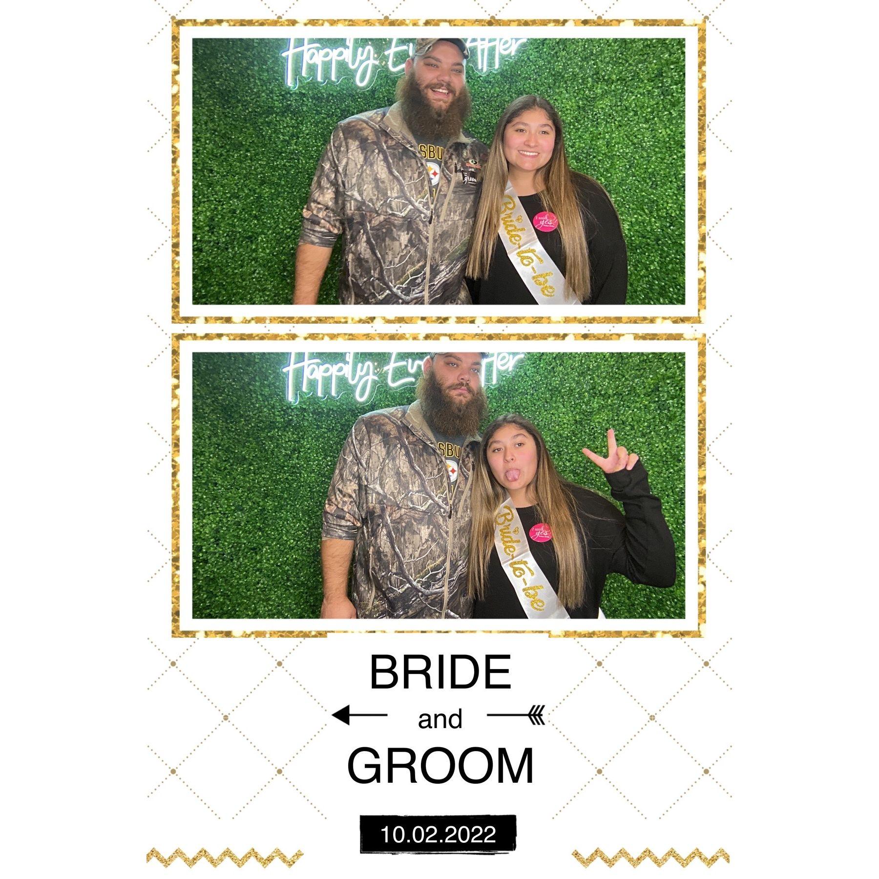 Oct 2nd 2022: Our first bridal show! We had so much fun taste testing and seeing all different ideas for the wedding. This was my fav pic from the day!