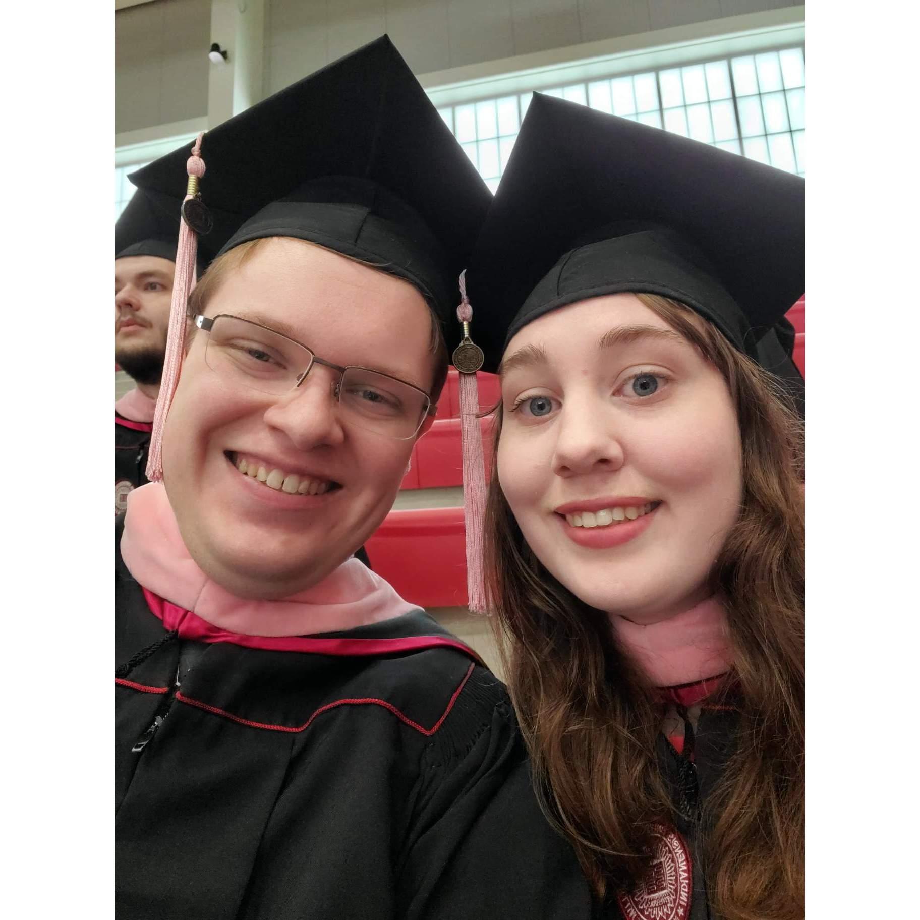 We graduated from grad school at IU together on May 6, 2022.