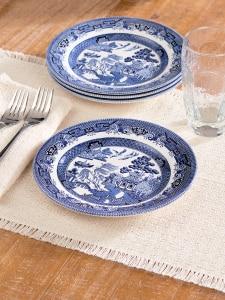 Blue Willow Salad Plates, Set of 4