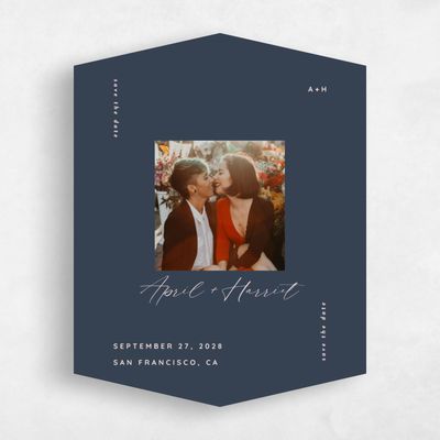 Blue Diamond Wedding Save the Date - Gilmore Photo