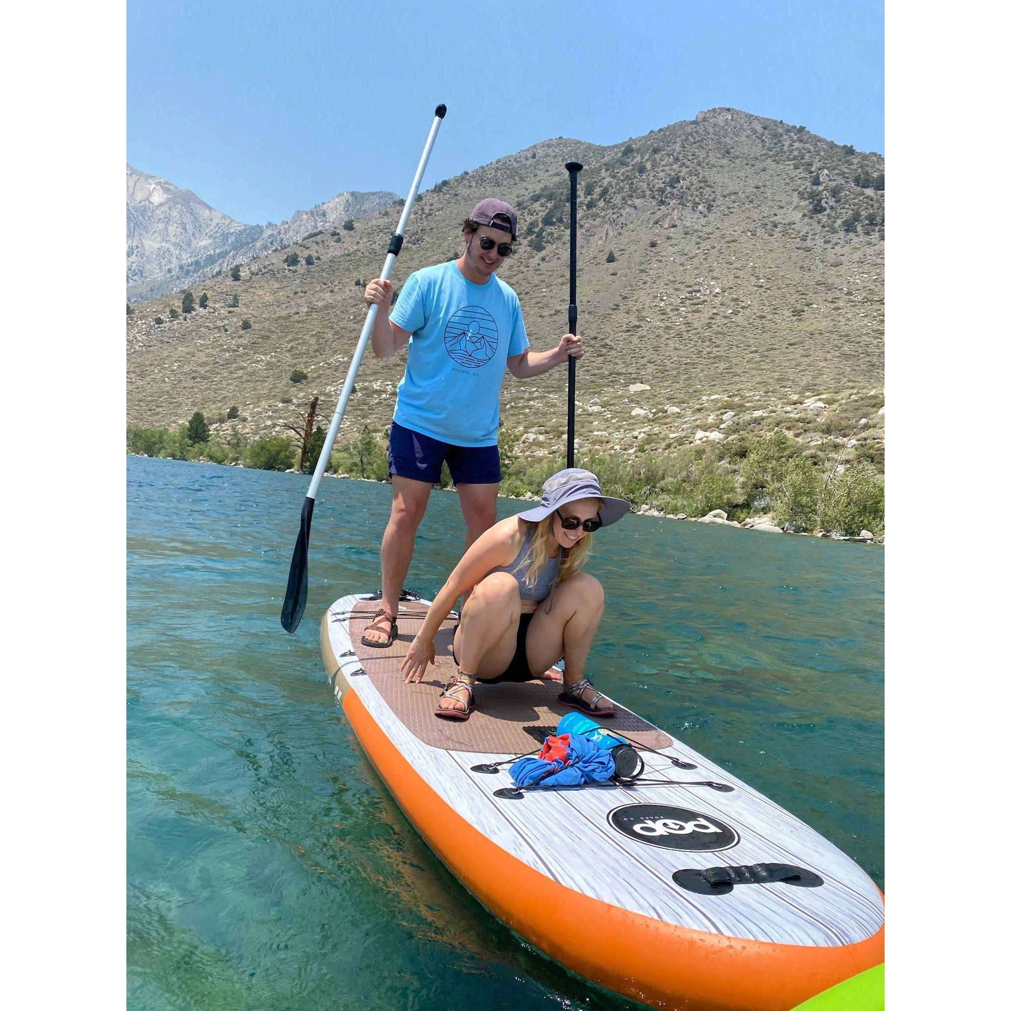 Not only did we hike, but we got to stand up paddleboard. Well, we mostly were standing...