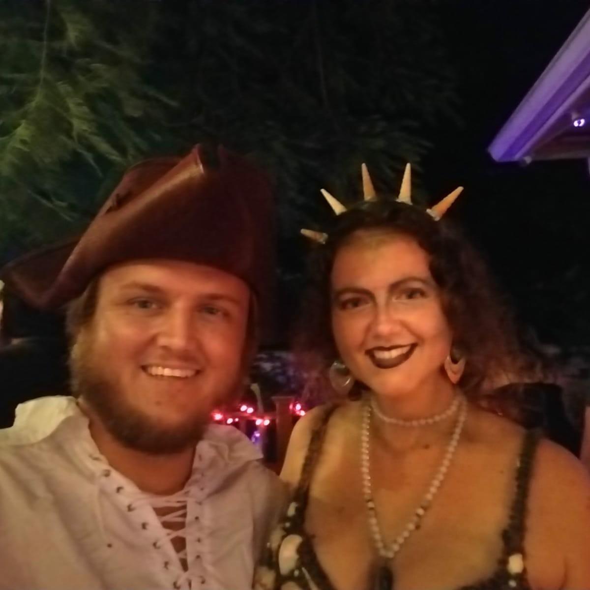 Halloween Party 2018, sea captain and his mermaid