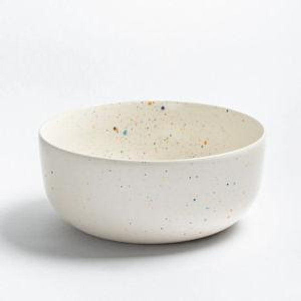 White Salad Bowl 10.2" stoneware ceramic — Party Collection