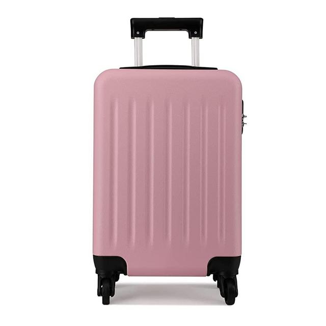 Kono Carry on Luggage Ultra Lightweight ABS Material Carry on Suitcase for Airline Approved 19Inch Carry on Luggage Travel Suitcase (Pink)