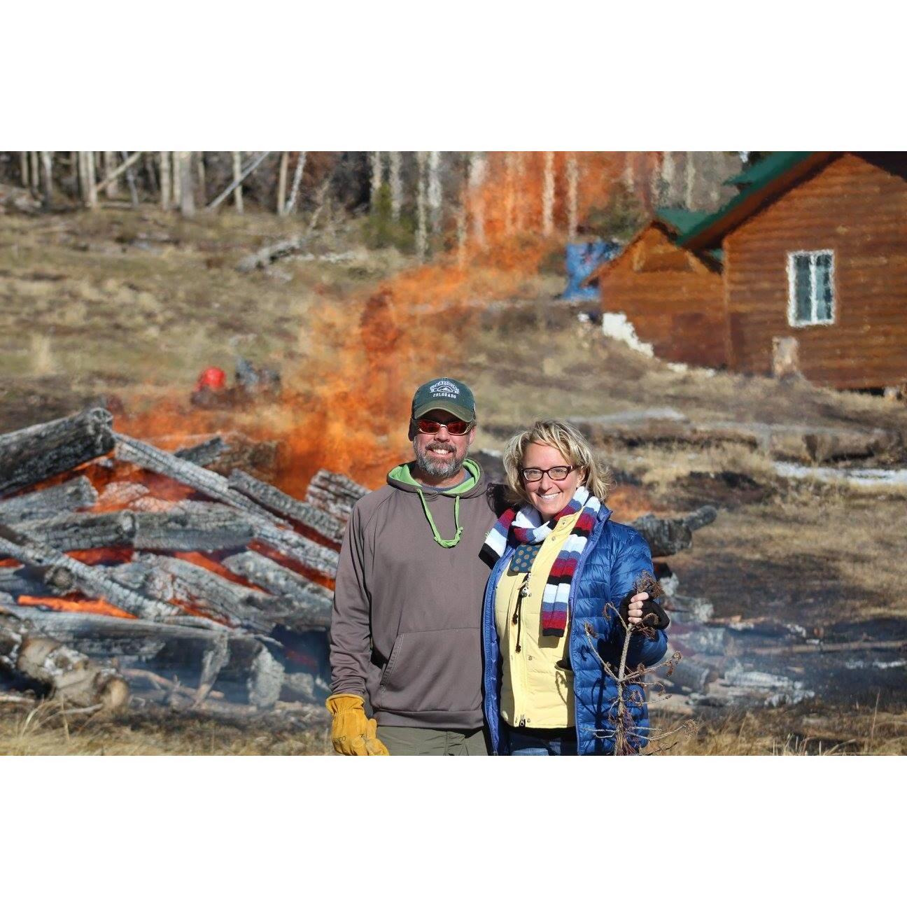 Annual Burn Pile Fire at the Family Cabin
