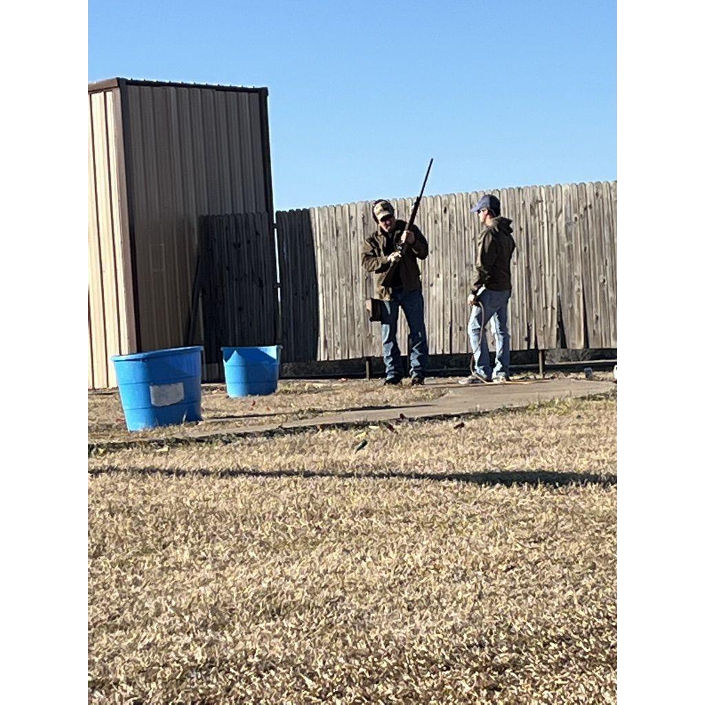 First time meeting Brandi's dad. Krest had to show Jamie how to shoot a gun lol