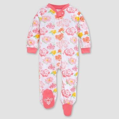 3-6 Months - Burt's Bees Baby® Rosy Spring Organic Cotton Sleep N' Play - Pink