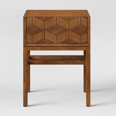 Tachuri Geometric Front Accent Table Brown - Opalhouse™