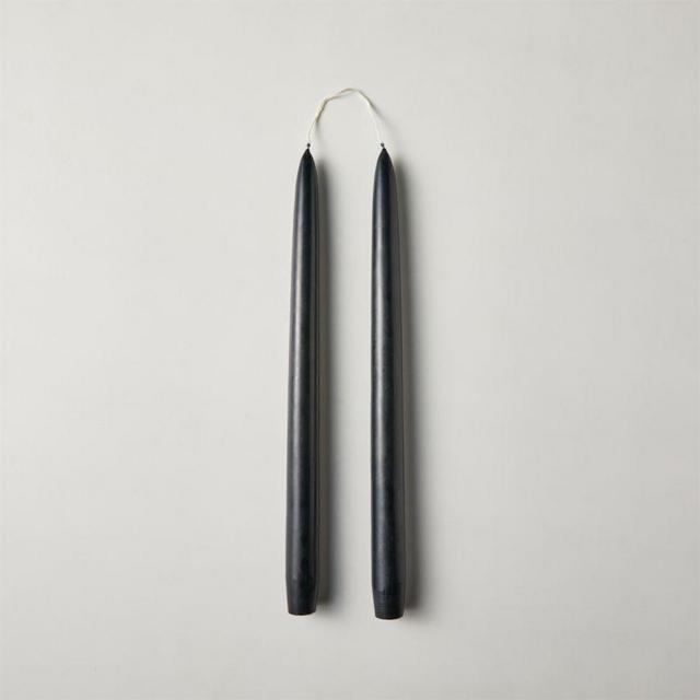 Black Taper Candle (set of 2)