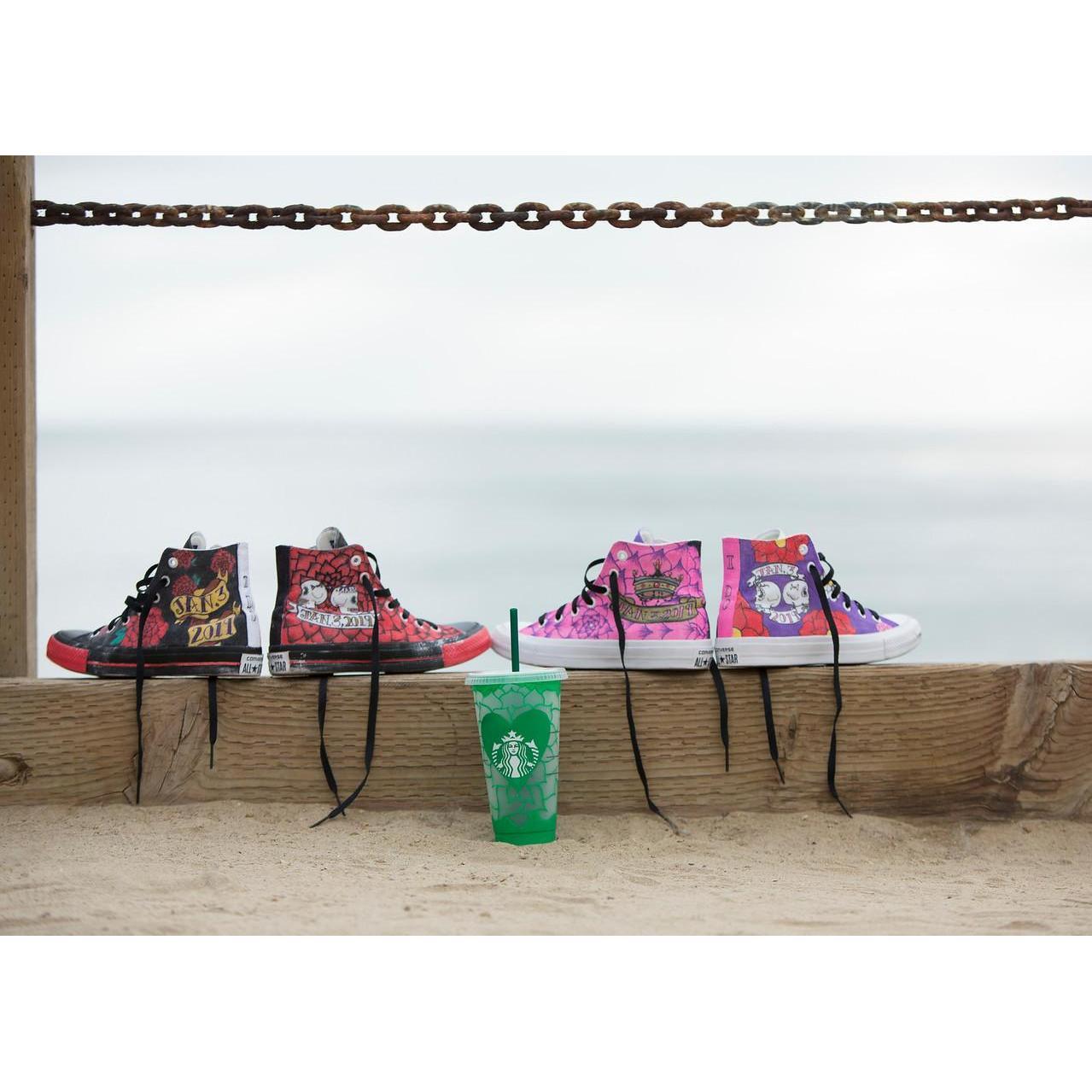 shoes and cup done by Leslie