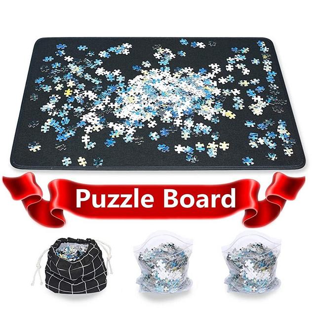 Jigsaw Puzzle Mat Puzzle Board Smooth Puzzle Plateau Portable Board Easy Move Storage Work Separate Jigsaw Mat Board up to 1000 Pieces by Ditome