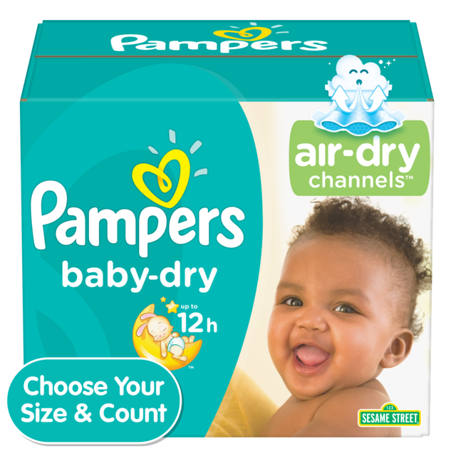 Pampers Baby-Dry Extra Protection Diapers, Size 6, 144 Ct