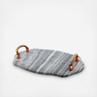 Marble Tray with Rope Handles
