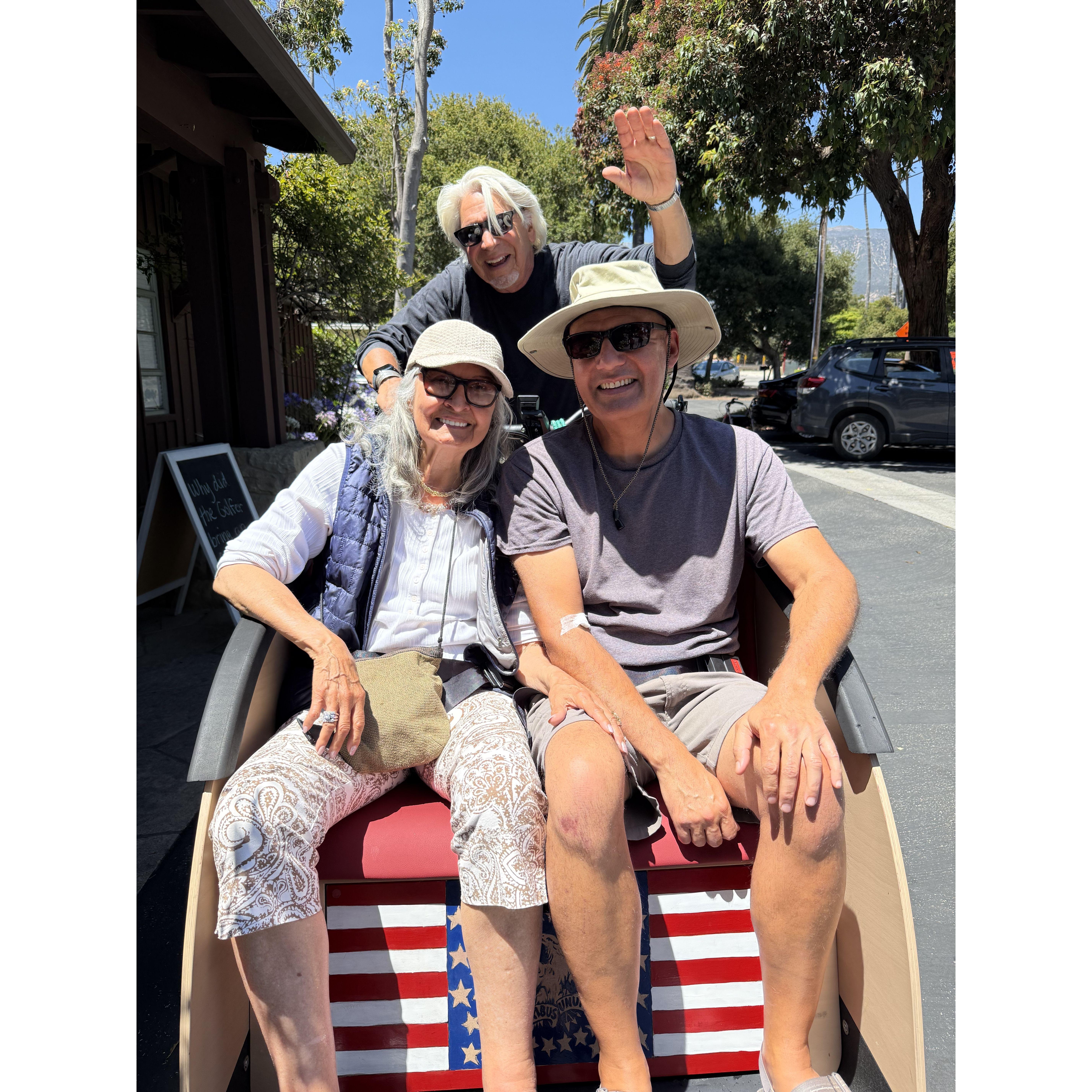 Cycling Without Age - Friendship Center July 2025. Veda and her son Eric