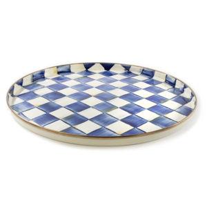 Royal Check Round Tray