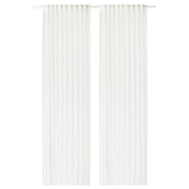 SPARVÖRTSheer curtains, 1 pair, white57x98 "