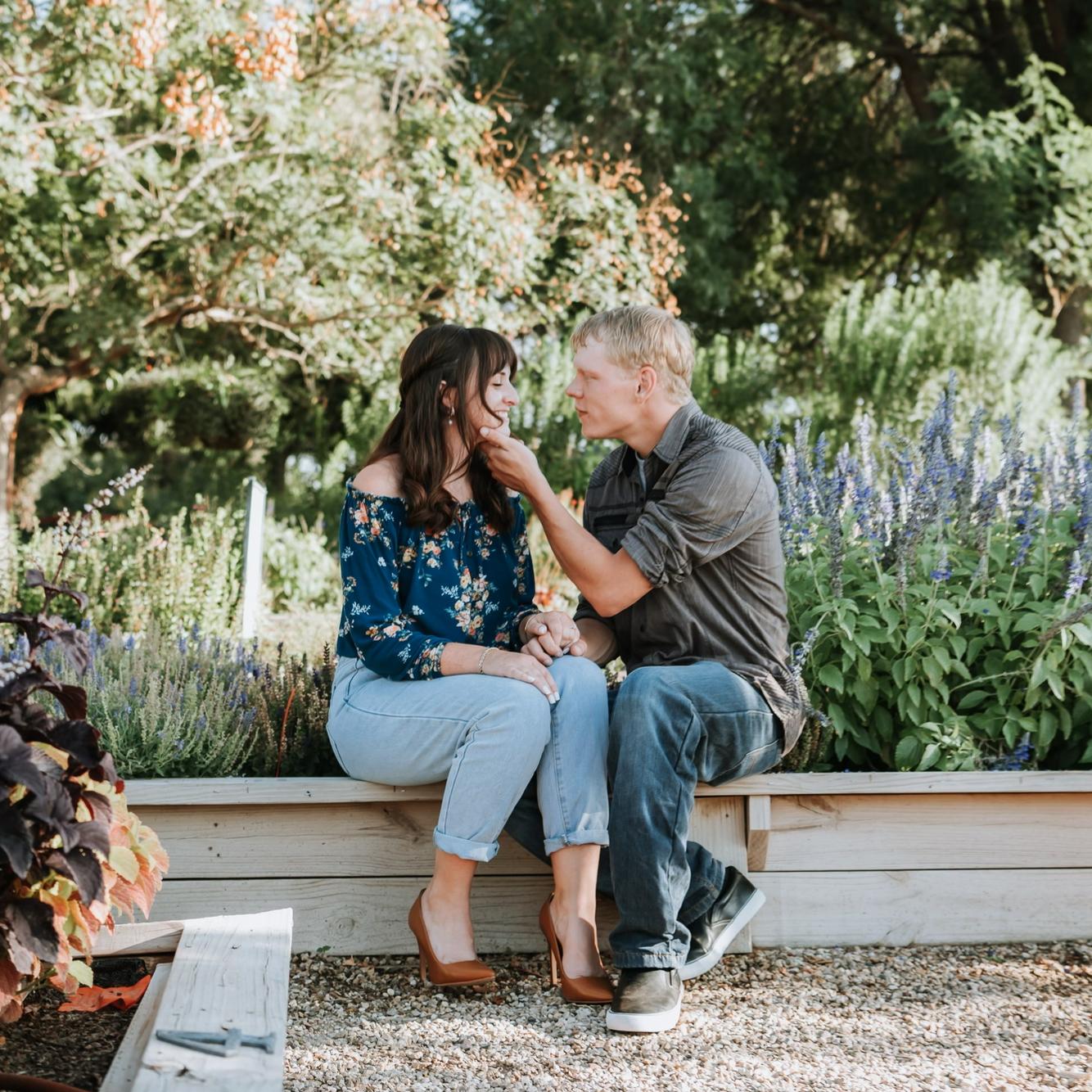 Our engagement photos! Hard to keep from smiling!