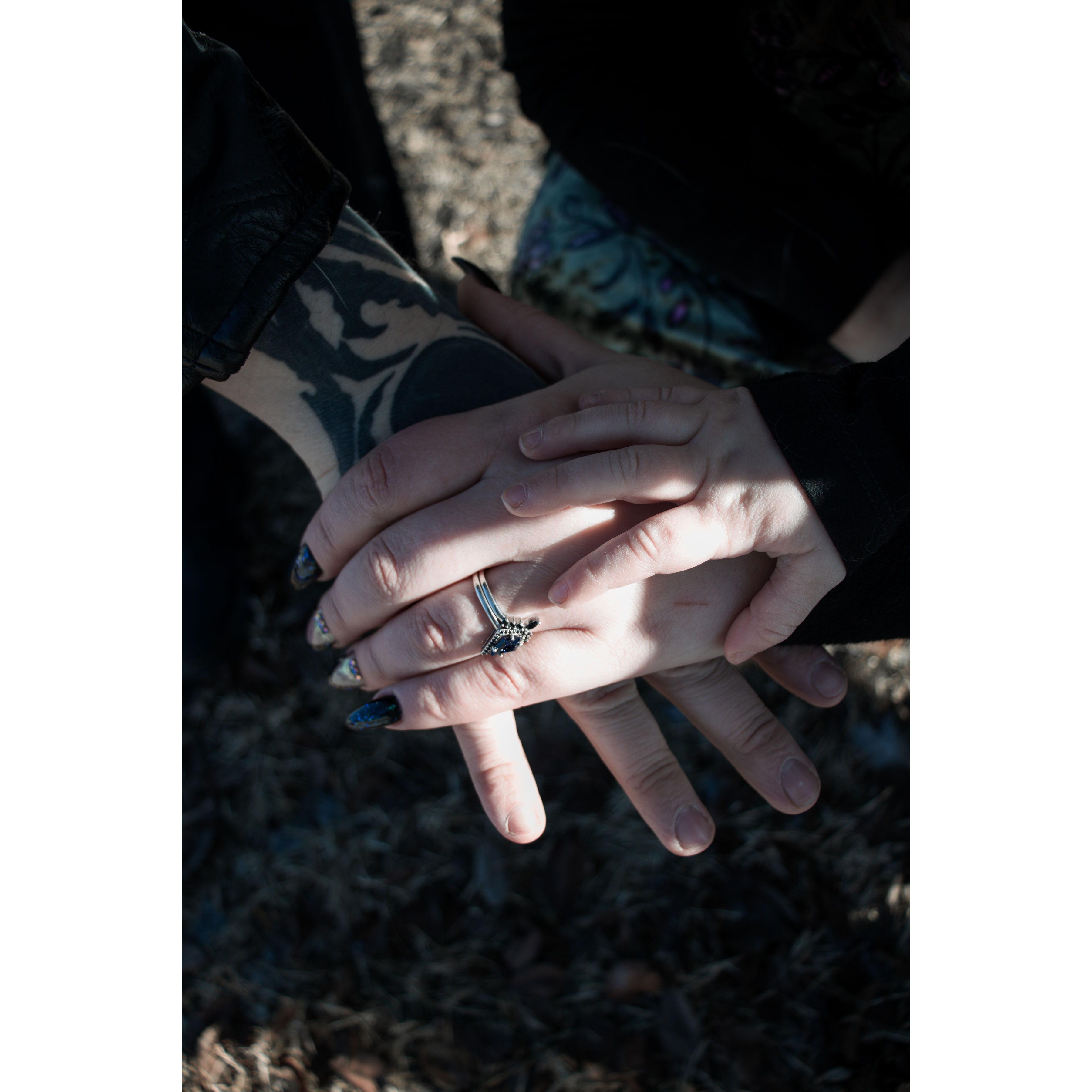 Ours and Nimaya's hands