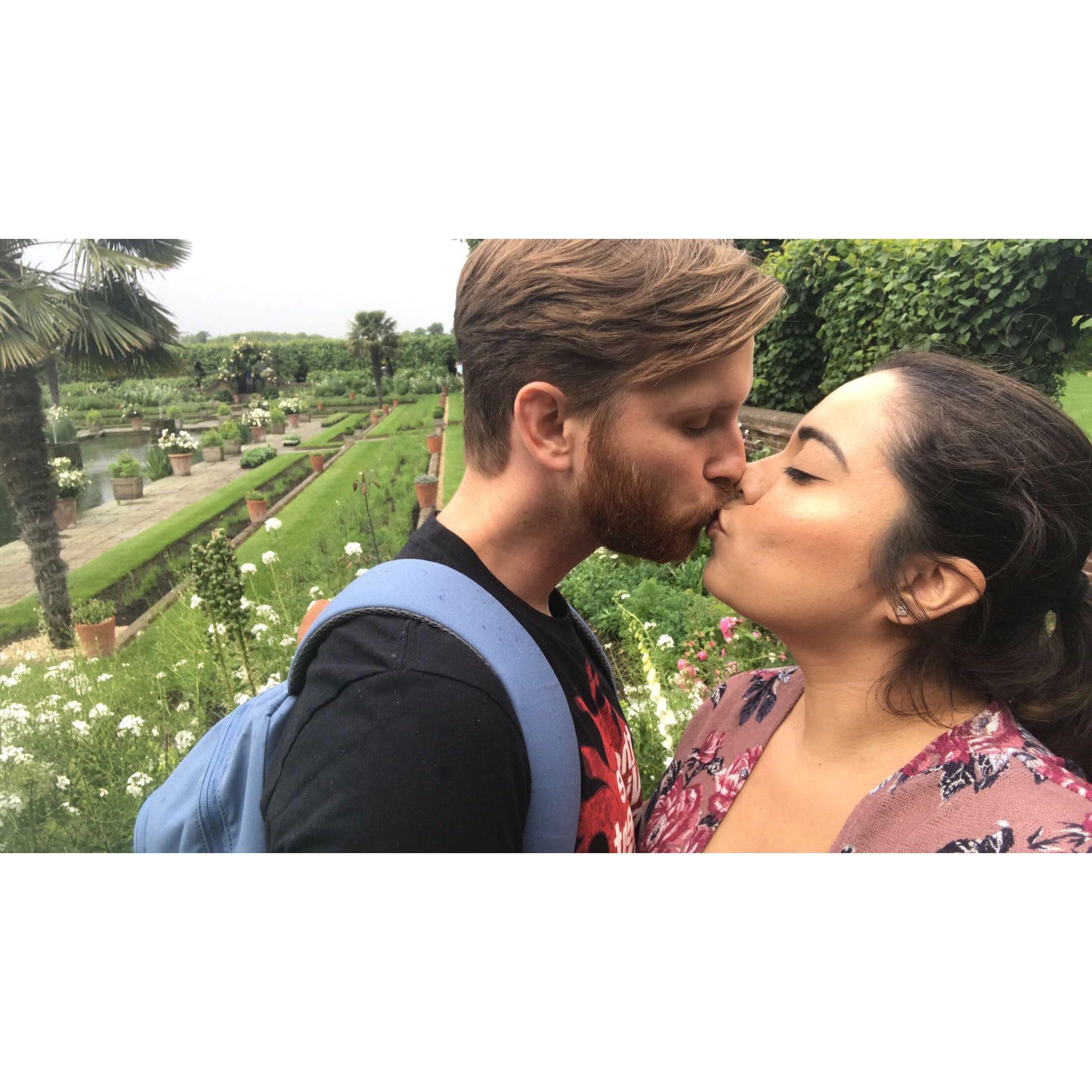 Sarah and Tim hopped across the pond to England.