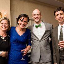 Jackie and Connor with their idols, Karyn and Ken Belanger, at the Finn-Clement wedding in May 2016.