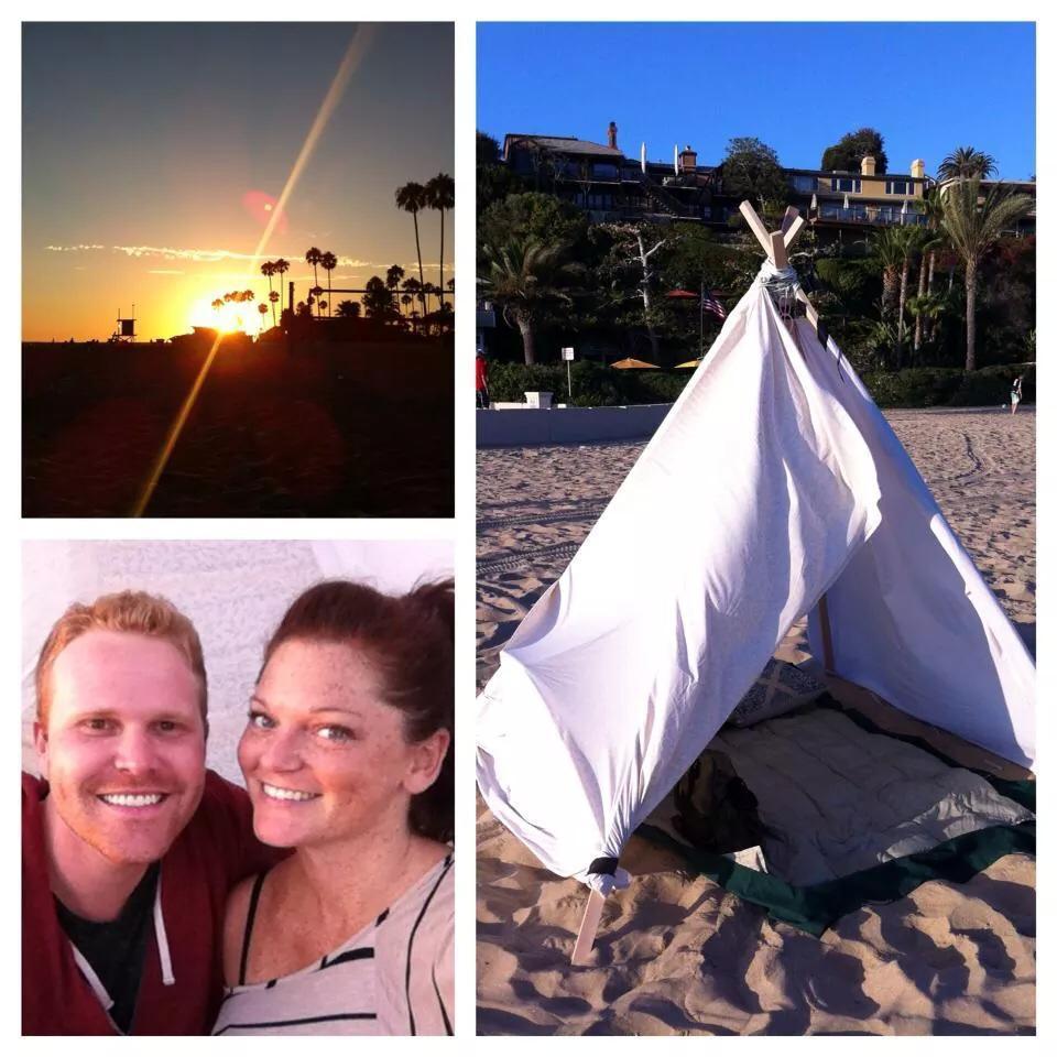 Where it all started. She built a teepee and brought a picnic, he said, "I love you"...