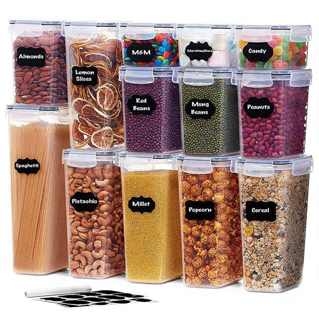 Largest Set of 40 PC Food Storage Containers 20 Container Set Shazo Airtight Dry