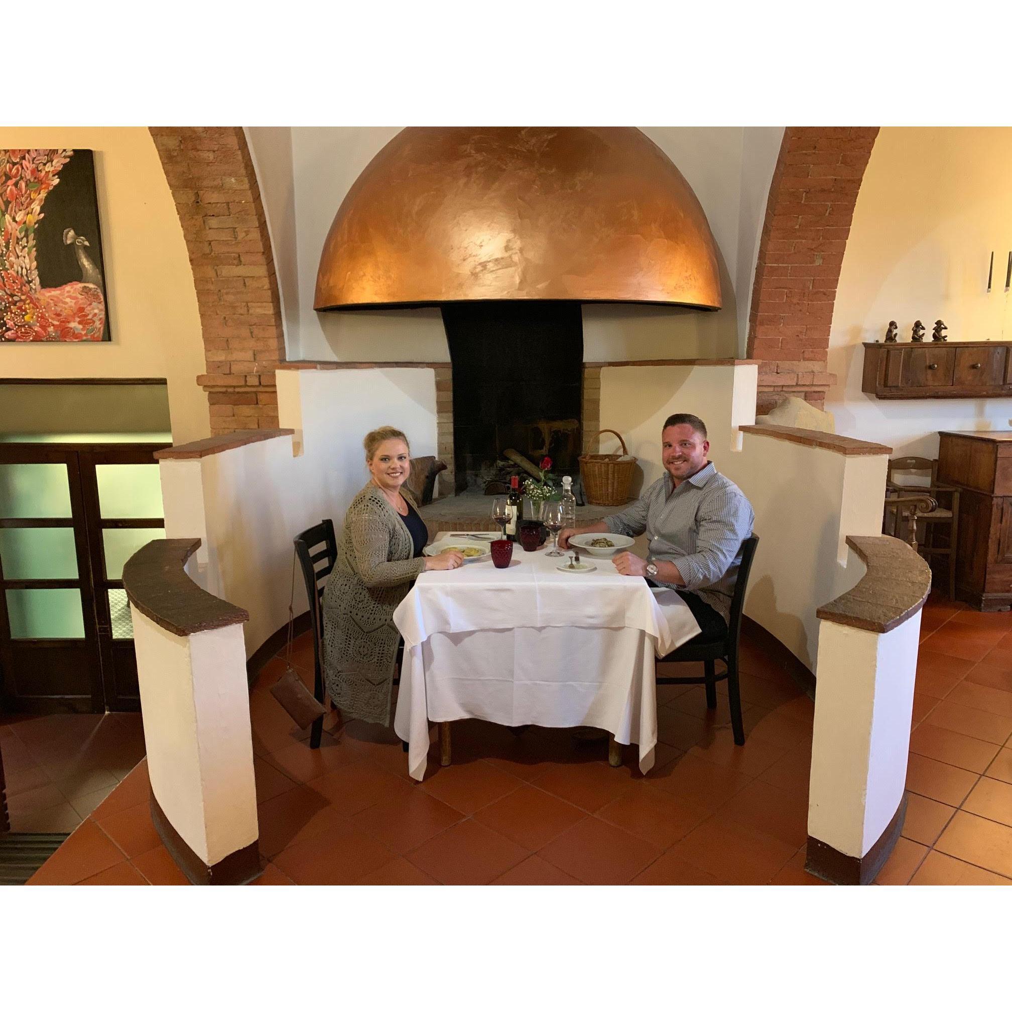 Dinner at the best little inn in Tuscany, La Chiusa!