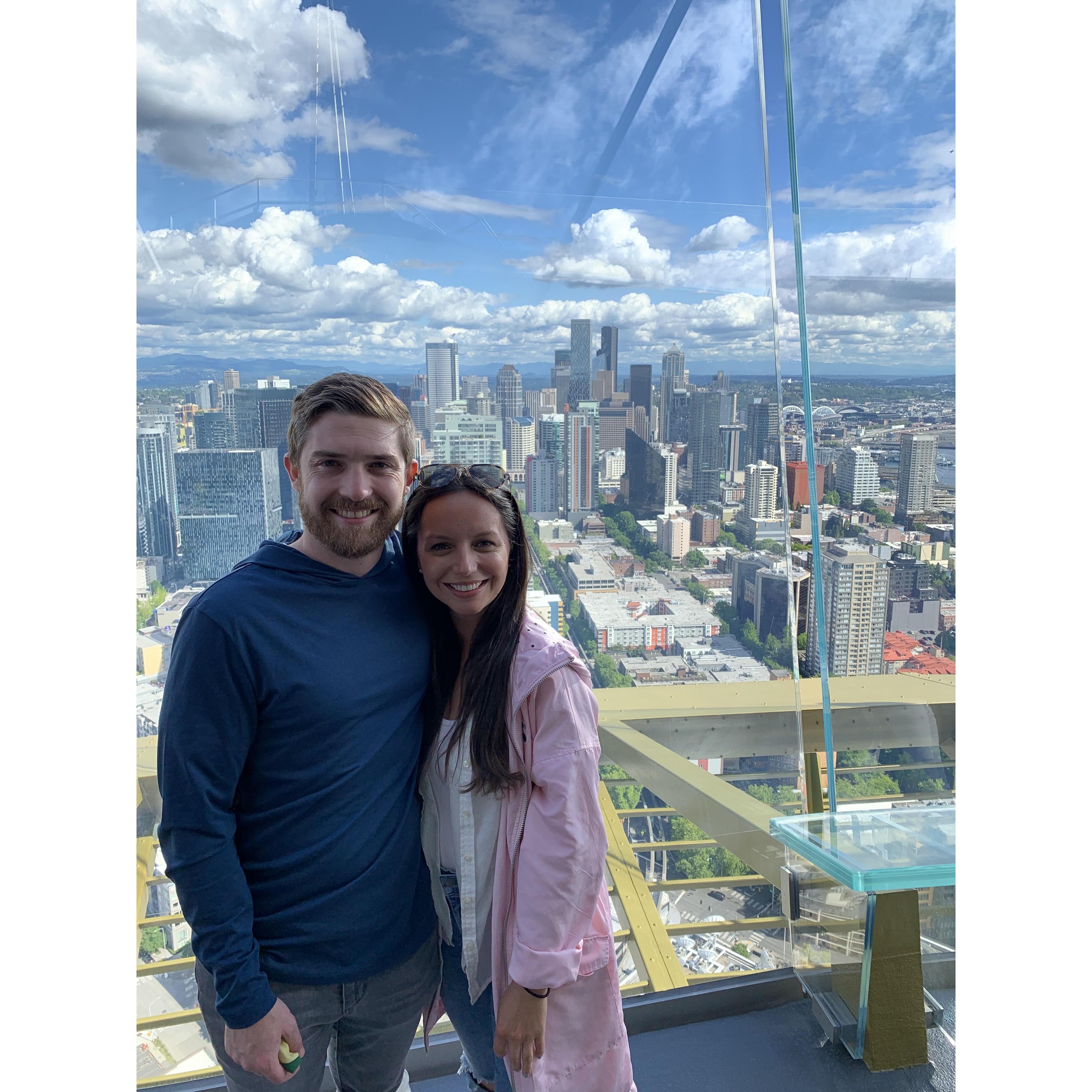 Up up up in the space needle