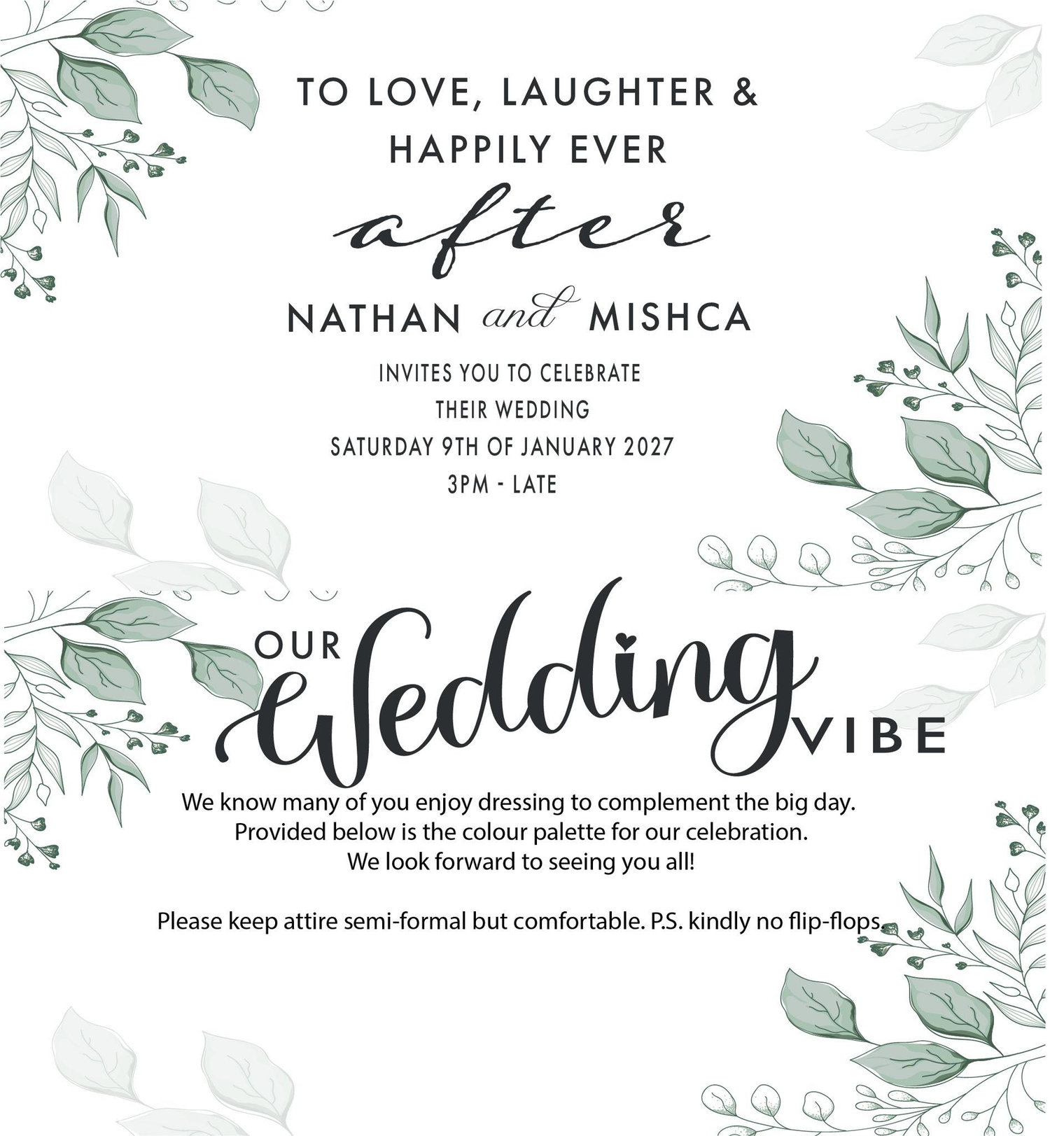 The Wedding Website of Mishca Fitzpatrick and Nathan Van Rooyen
