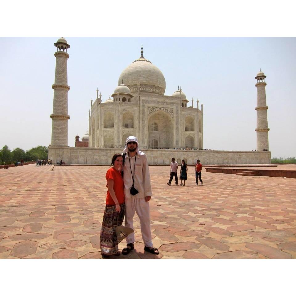 Truly close to death from heat stroke at the Taj in Agra. It was over 110F this day! 2011