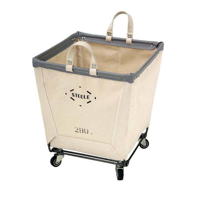 Steele Canvas 2 Bushel Square Truck, Natural Canvas & Gray Vinyl