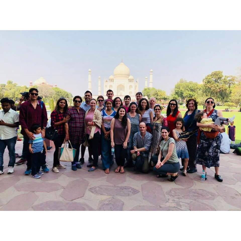 Our families at the Taj Mahal after the wedding