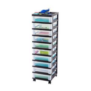 108 Qt.10-Drawer Storage Bin in Black