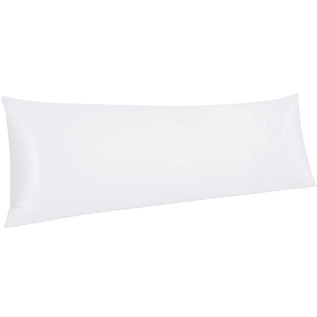 NTBAY 500 Thread Count 100% Egyptian Cotton Body Pillowcase, Super Soft and Breathable Envelope Closure Full Body Pillowcase for Adults, 20x54 Inches, White