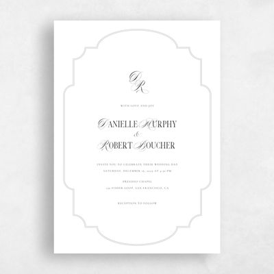 White Wedding Invitation - Marisol Classic