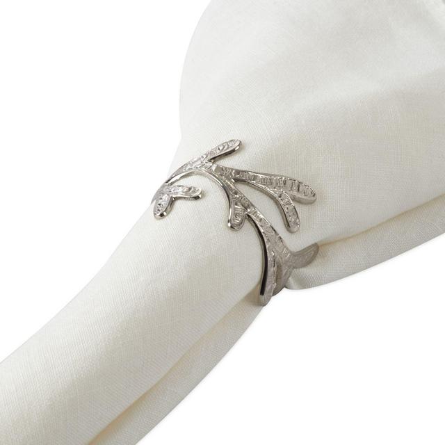Saro Lifestyle Vine Napkin Rings in Silver (Set of 4)