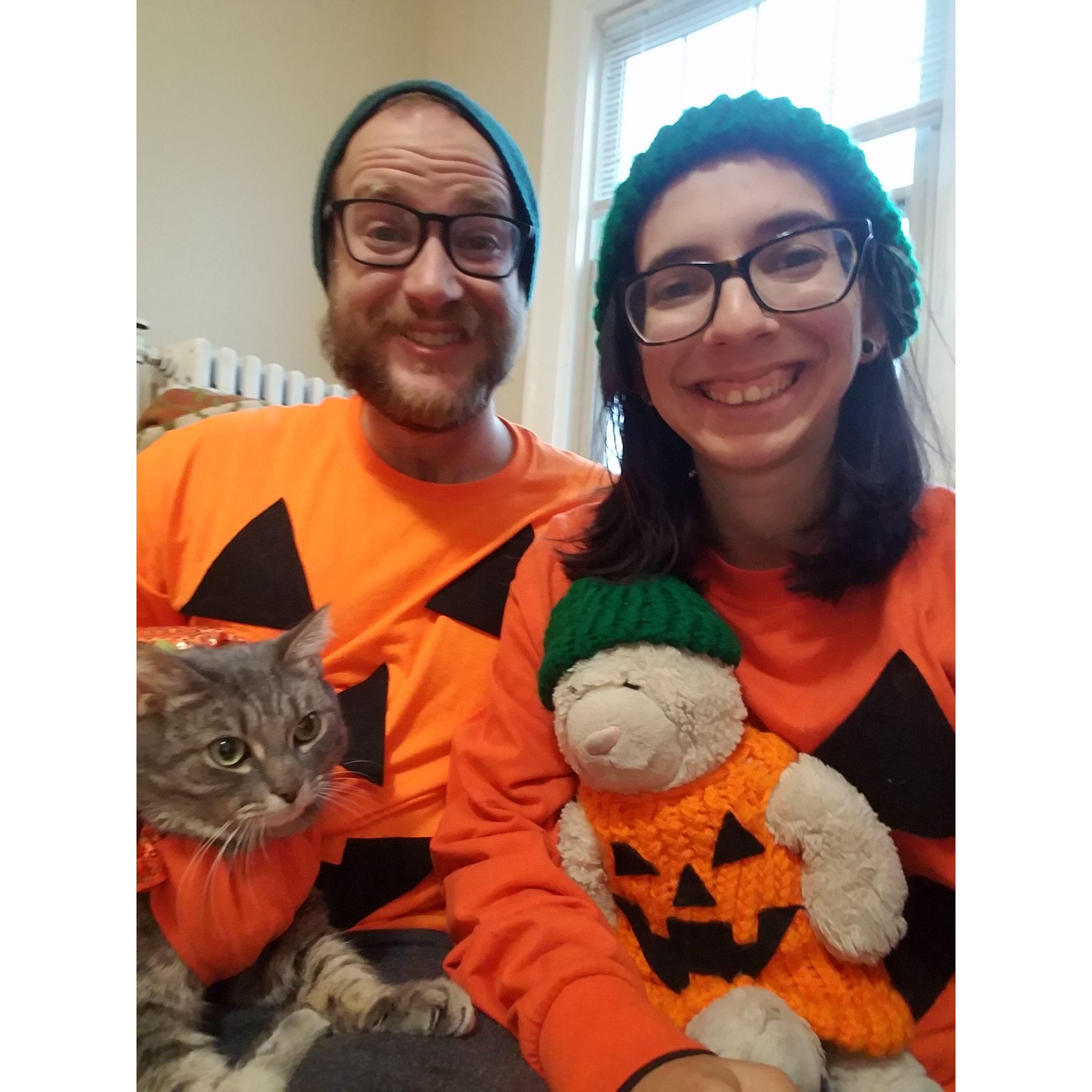 A family of pumpkins