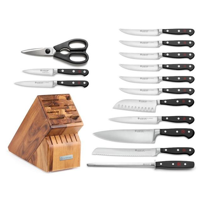 Wusthof Classic 15-Piece Knife Block Set, Acacia