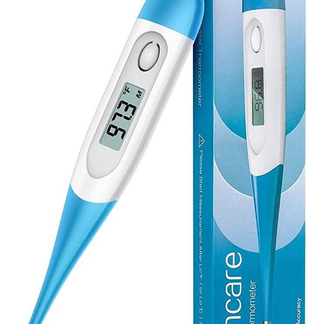 Thermometer for Adults, Digital Oral Thermometer for Fever with 10 Seconds Fast Reading (Light Blue)